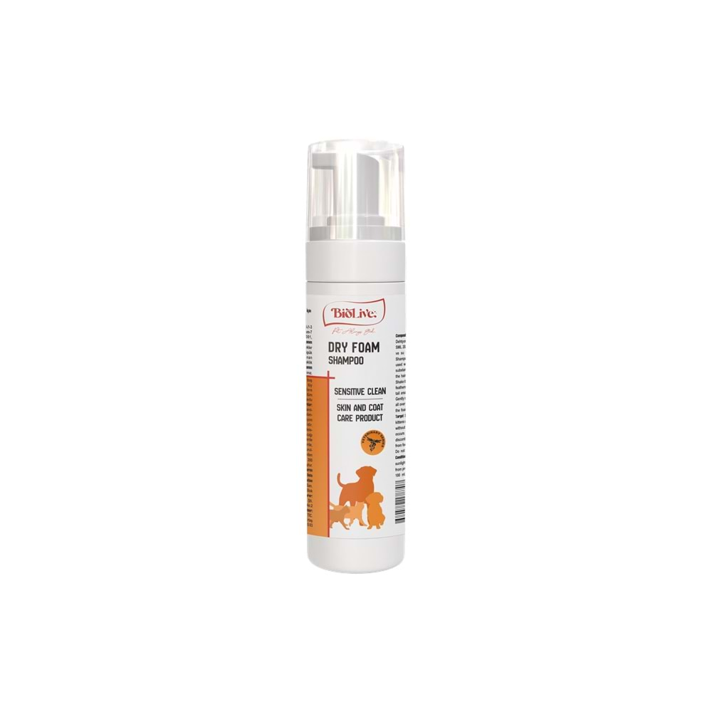 Biolive Cat Dog Köpük Şampuan 200ml