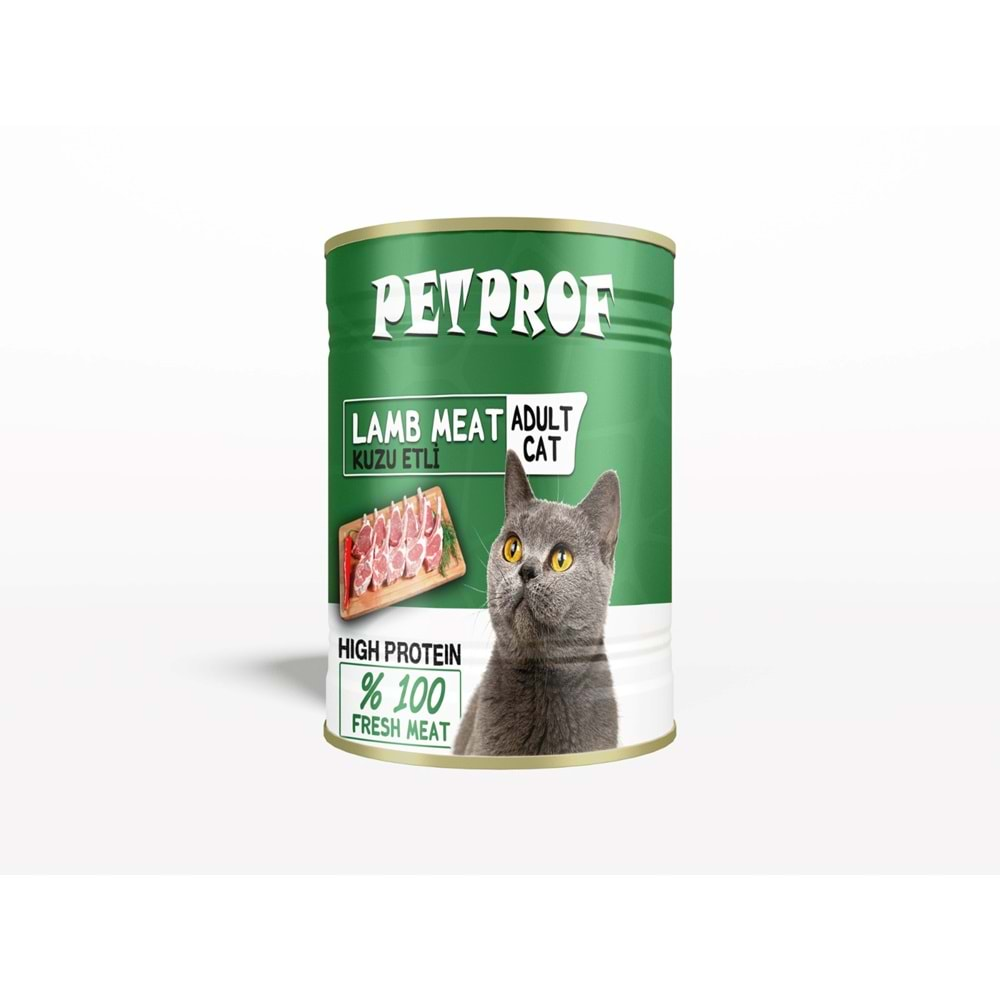 PET PROF KUZU ETLİ YETİŞKİN KEDİ KONSERVE 400 GR