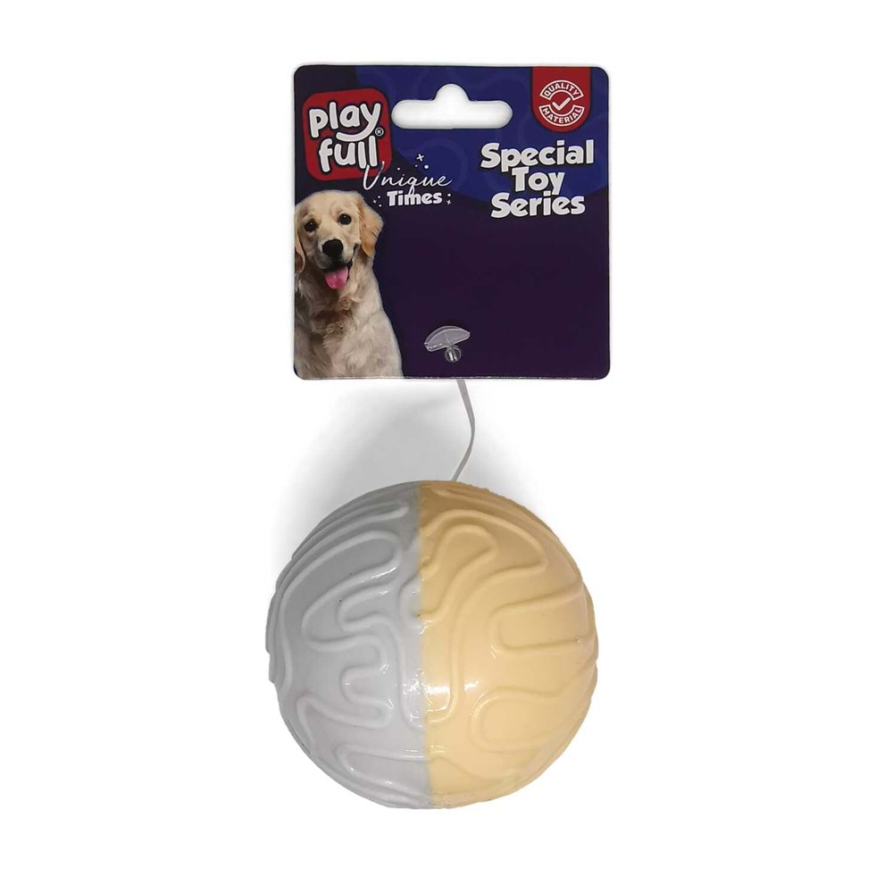 PF-4013-Playfull Öten Tırtıklı Plastik Top Köpek Oyuncağı 6 Cm 45 Gr