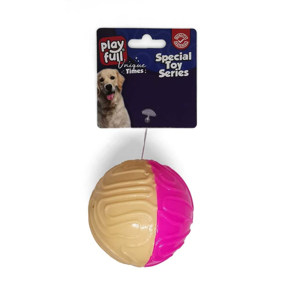 PF-4013-Playfull Öten Tırtıklı Plastik Top Köpek Oyuncağı 6 Cm 45 Gr