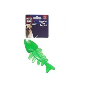 PF-4032-Playfull Balık Kılçığı Şeklinde Plastik Köpek Oyuncağı 13x5 Cm