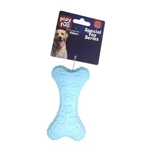 PF-4046-Playfull Kemik ŞeklindeTırtıklı Plastik Köpek Oyuncağı 10x5,5 Cm