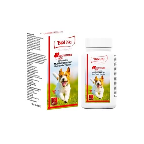 Biolive Köpekler İçin Multivitamin Toz Vitamin 100gr