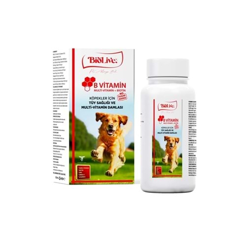 Biolive Köpekler İçin B Vitamin+Multivitamin Tüy Sağlığı Likit Vitamin 100ml