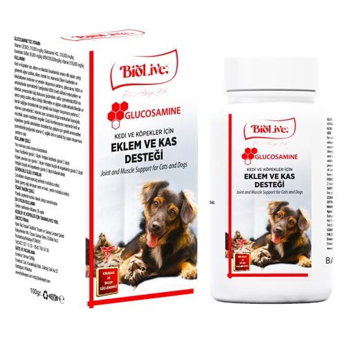 Biolive Glucosamine Kedi ve Köpekler İçin Eklem ve Kas Desteği Toz Vitamin 100gr