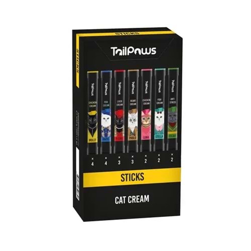 Tail&Paws Karışık Kedi Ödül Kreması 20x15 300 Gr