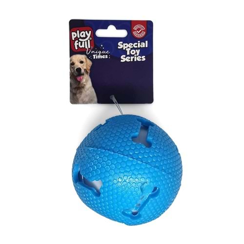 PF-4004 Playfull Işıklı Kemik Desenli Plastik Top Köpek Oyuncağı 7,5 Cm